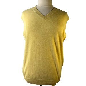 Grandpa Core Golf Tennis Lands End 100% Cashmere Sweater Vest, Men's Xtra Large
